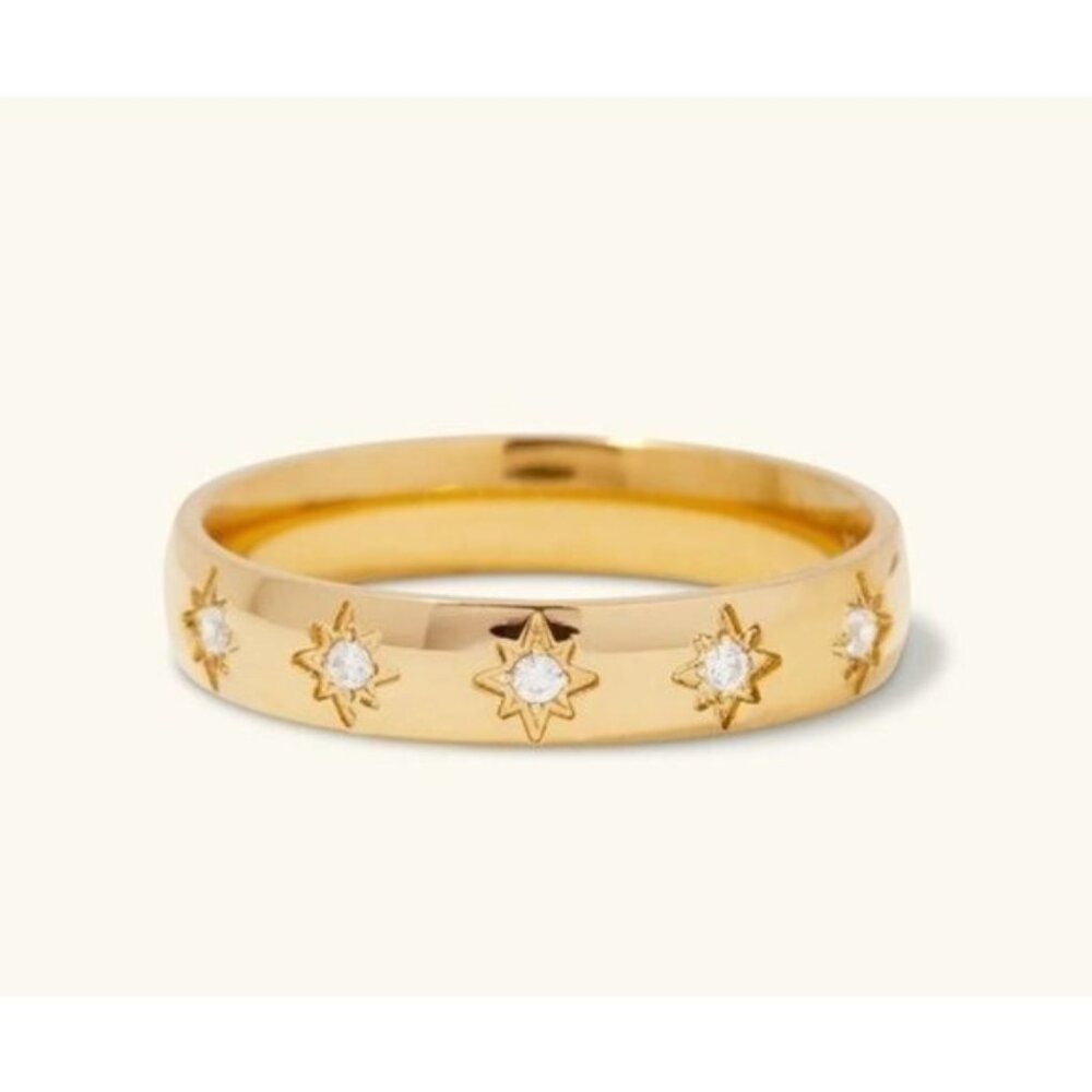 Ring Star Ring Gold Waterproof Ring Celestial Gold Ring Cosmic Ring BEAUTIFUL - Picture 2 of 13